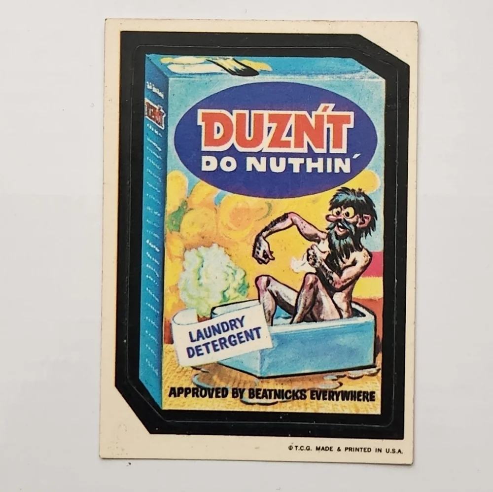 ✨Vtg 1973 Topps Wacky Packages #1 Duzn't Do Nuthin' Laundry Detergent Sticker